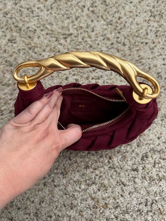 JW PEI Orla Weave Handbag - Claret - Picture 4 of 6